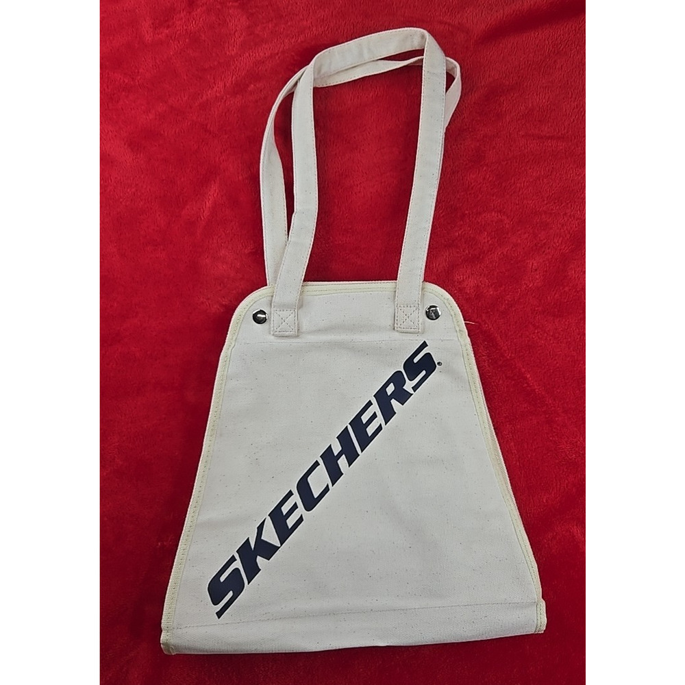 Skechers Trapezoid Shaped Canva Shoulder Strap Shoe Bag Snap Shut NWOT